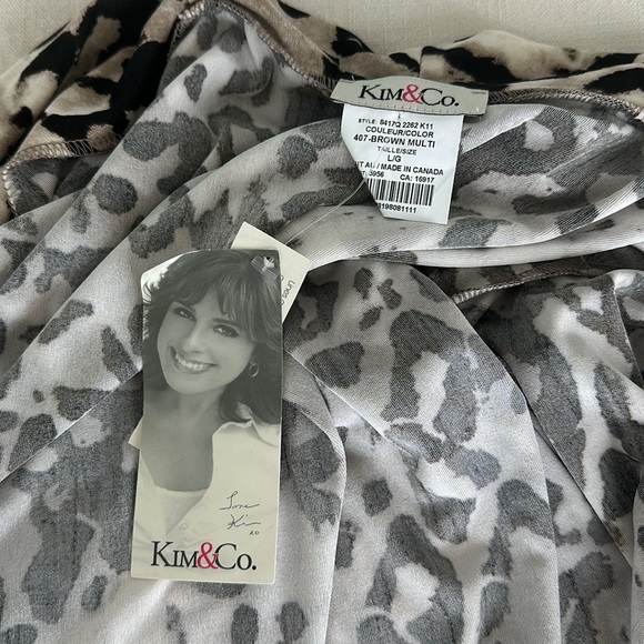 Long sleeve leopard print open jacket - Picture 4 of 4